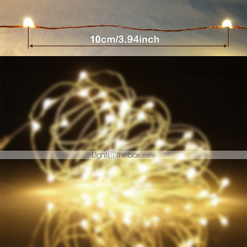 2025年 10mストリングライト100LED1pcウォームホワイトコールドホワイトマルチカラー防水パーティー装飾USBパワード  コレクション – $14.99 –P3