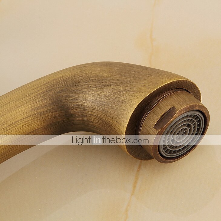 Bathroom Sink Faucet - Classic Antique Brass Centerset Single Handle One HoleBath Taps 2025 - $80.99 –P9