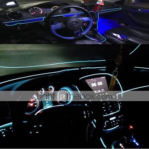 9,8 láb 3 m autó lámpa 12 V led hideg lámpák rugalmas el neon huzal automatikus lámpák az autón hideg fénycsíkok vonal belső dekorációs csíkok lámpák lámpák rugalmas neon 2025 - $11.99 –P5