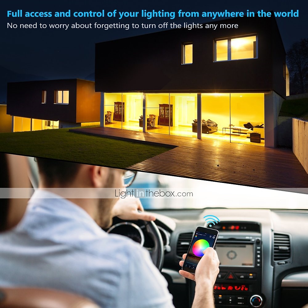 Смарт-светодиодная лента 10 м 32,8 фута rgb smd 2835 600leds работает с подсветкой alexa google tv с пультом дистанционного управления с 24 клавишами 2025 - $40.99 –P13