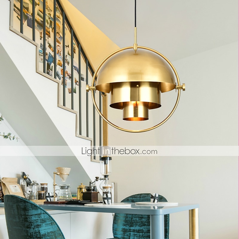 lampada a sospensione a led in ottone pendente multi-lite per interni, piccolo lampadario a led regolabile moderno per l'illuminazione del soggiorno di casa del 2025 a $349.99 –P3