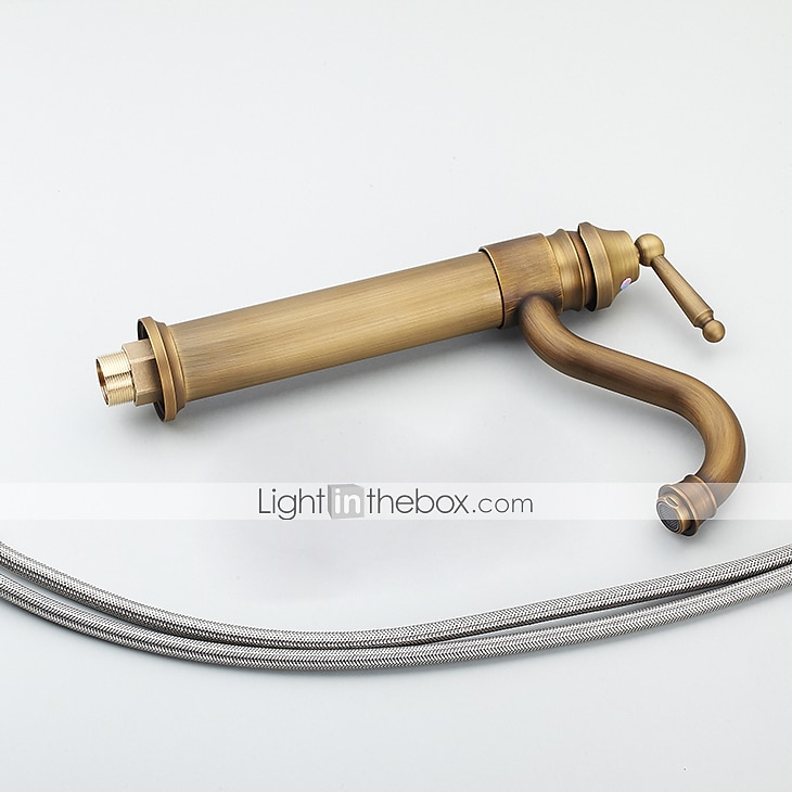 robinet de lavabo de salle de bain - laiton antique rotatif / central électrolytique mitigeur monotroubath taps de 2025 ? $97.99 –P8