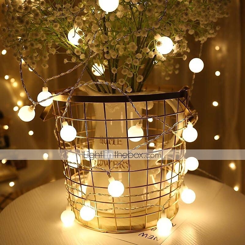 luci della stringa del led 3m-20led 6m-40led 10m-80led luci della sfera della lampadina del usb stringa di luce impermeabile matrimonio all'aperto vacanze di natale del 2025 a $7.99 –P13