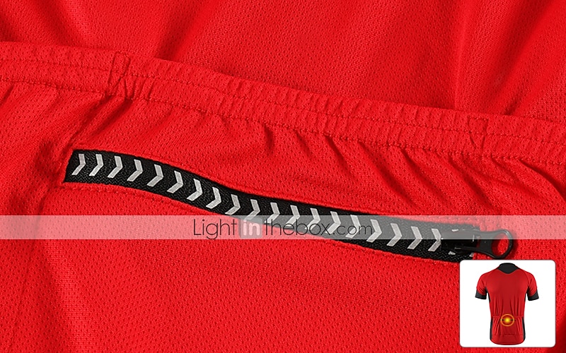 Arsuxeo Herre Sykkeltrøyer Kortermet Sykkel Topper med 3 baklommer Fjellsykling Veisykling Pustende Fukttransport Refleksbånd Tilbake Lomme Hvit Grønn Grå Lapper Polyester sport Klær / Elastisk 2025 - $27.99 -P10