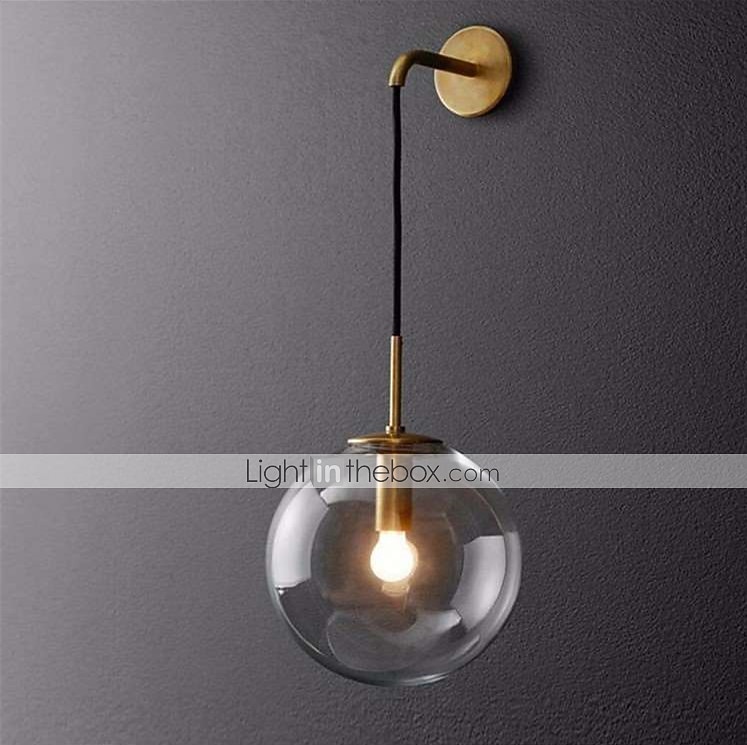 58cm lâmpadas de parede led arandelas de parede estilo nórdico criativo projeto esférico quarto vintage sala de estar corredor escada luz de parede de vidro ip54: 110-120v 220-240v de 2026 por $76.99 –P13