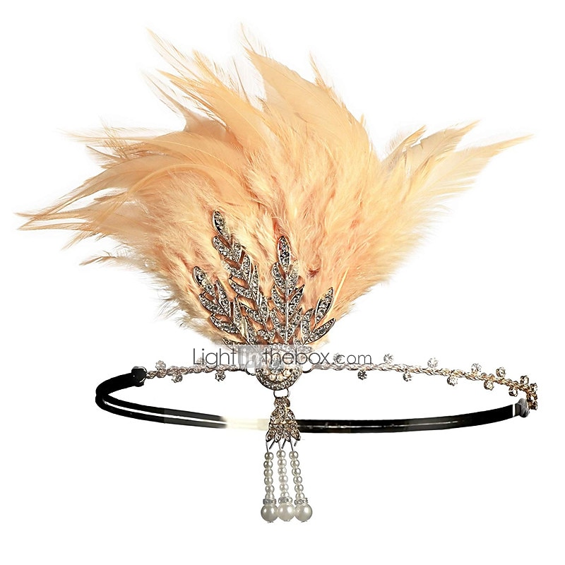 Accesorio Vintage Rugido 20s 1920s Diadema de estilo flapper charlestón Invitado a la boda Pluma Disfraz Mujer Navidad Víspera de Todos los Santos Carnaval Vacaciones Fiesta / Noche Mascarada Adulto 2026 - $16.49 –P7