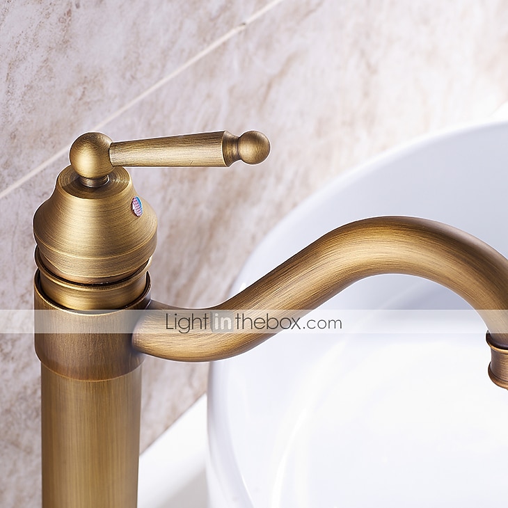 robinet de lavabo de salle de bain - laiton antique rotatif / central électrolytique mitigeur monotroubath taps de 2025 ? $97.99 –P5