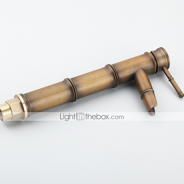 Waschbecken Wasserhahn - klassischer antiker Messing-Centerset Einhand-Einloch-Badarmaturen 2025 - $64.99 –P2