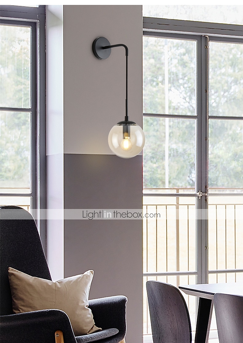 58cm lâmpadas de parede led arandelas de parede estilo nórdico criativo projeto esférico quarto vintage sala de estar corredor escada luz de parede de vidro ip54: 110-120v 220-240v de 2026 por $76.99 –P3