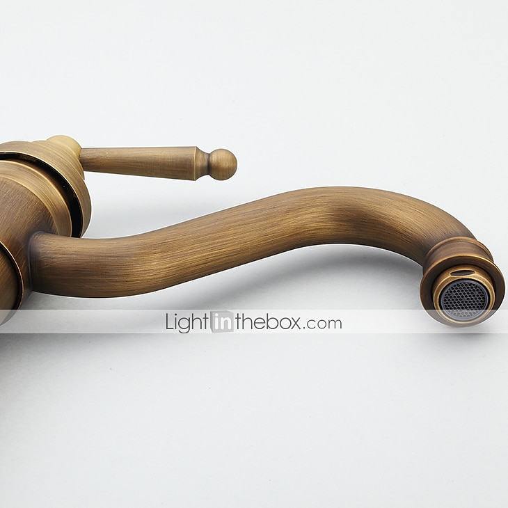 robinet de lavabo de salle de bain - laiton antique rotatif / central électrolytique mitigeur monotroubath taps de 2025 ? $97.99 –P13