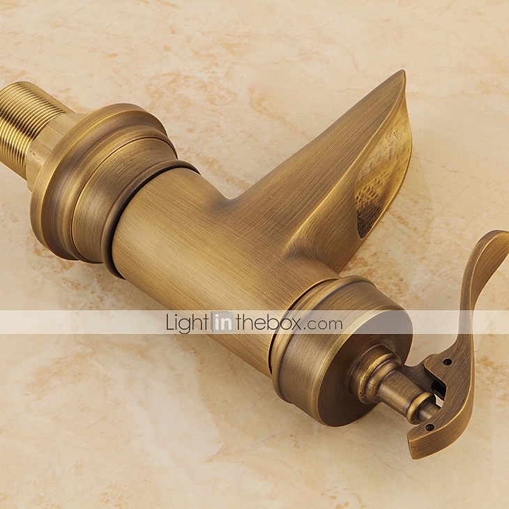 robinet de lavabo de salle de bain, robinets de bain monotrou en laiton antique cascade avec interrupteur chaud et froid de 2025 ? $89.99 –P9