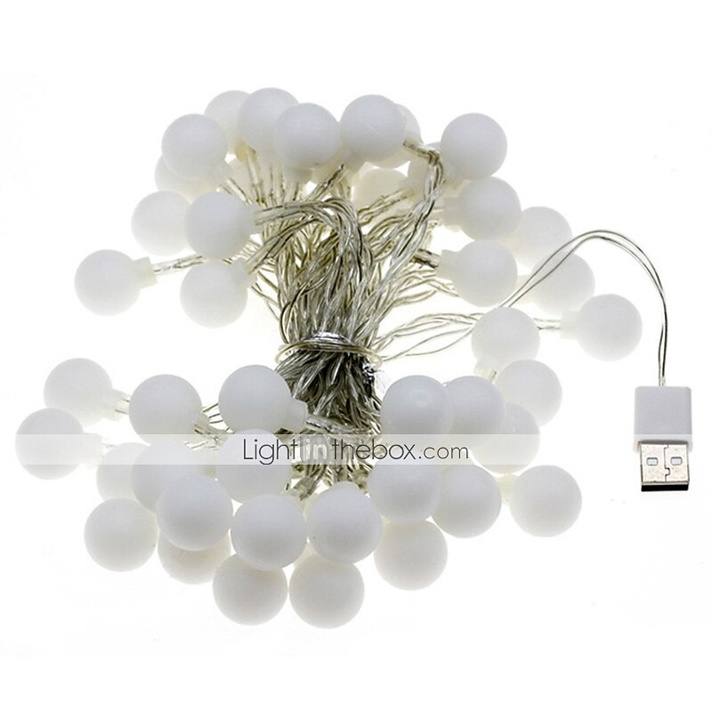 luci della stringa del led 3m-20led 6m-40led 10m-80led luci della sfera della lampadina del usb stringa di luce impermeabile matrimonio all'aperto vacanze di natale del 2025 a $7.99 –P16