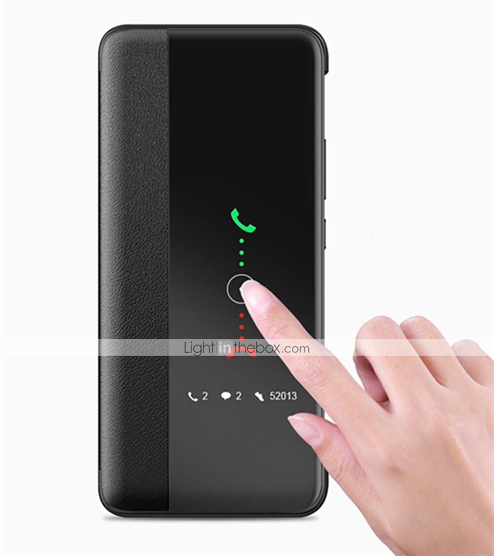 Handy Hülle Handyhüllen Für Huawei P20 P20 Pro P30 P30 Pro Ganzkörper-Gehäuse Ledertasche Klappetui Flipbare Hülle mit Sichtfenster Auto Schlaf / Aufwachen Feste Farbe Hart PU-Leder 2025 - $13.99 –P3