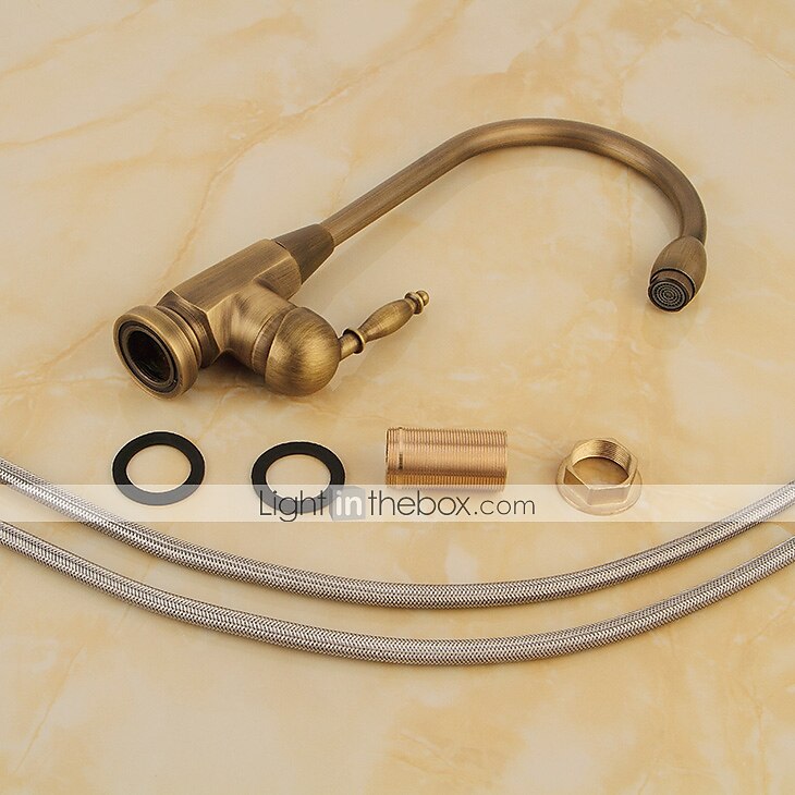 Rubinetto per lavabo da bagno - rubinetti / rubinetteria monocomando monocomando in ottone antico diffuso del 2025 a $89.99 –P9