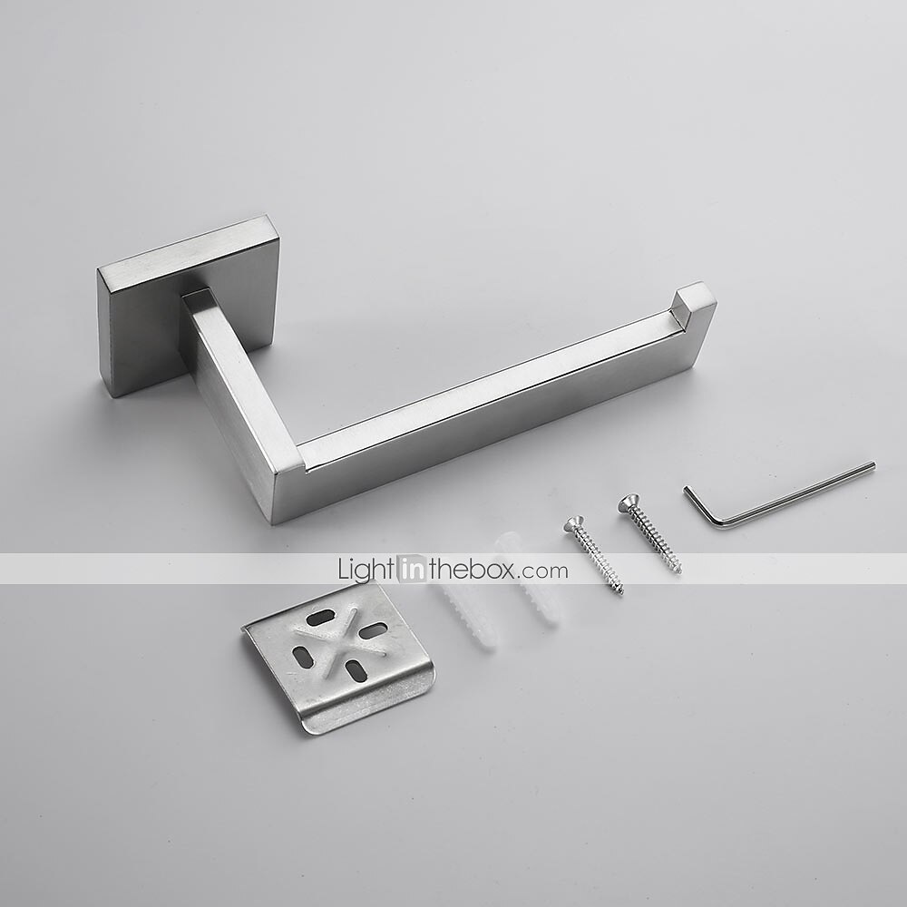 Multifunction Bathroom Accessory Set Include Towel Bar Toilet Paper Holder and Robe Hooks Stainless Steel Bathroom Shelf Wall Mounted 1or3or4 pcs 2025 - $28.99 –P7