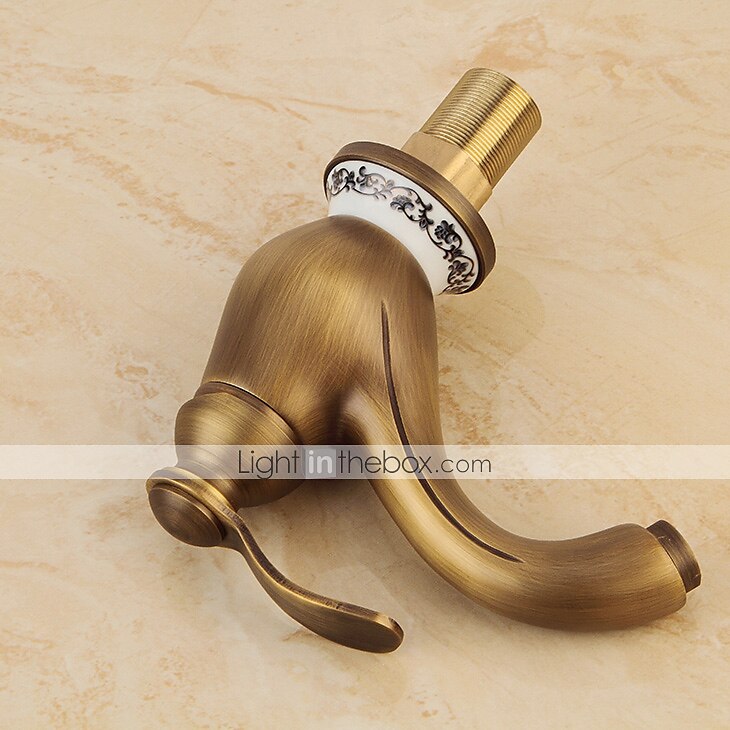 handfat kran - klassisk antik mässing centerset enkelgrepp en hålbad kranar 2025 - $97.99 –P5