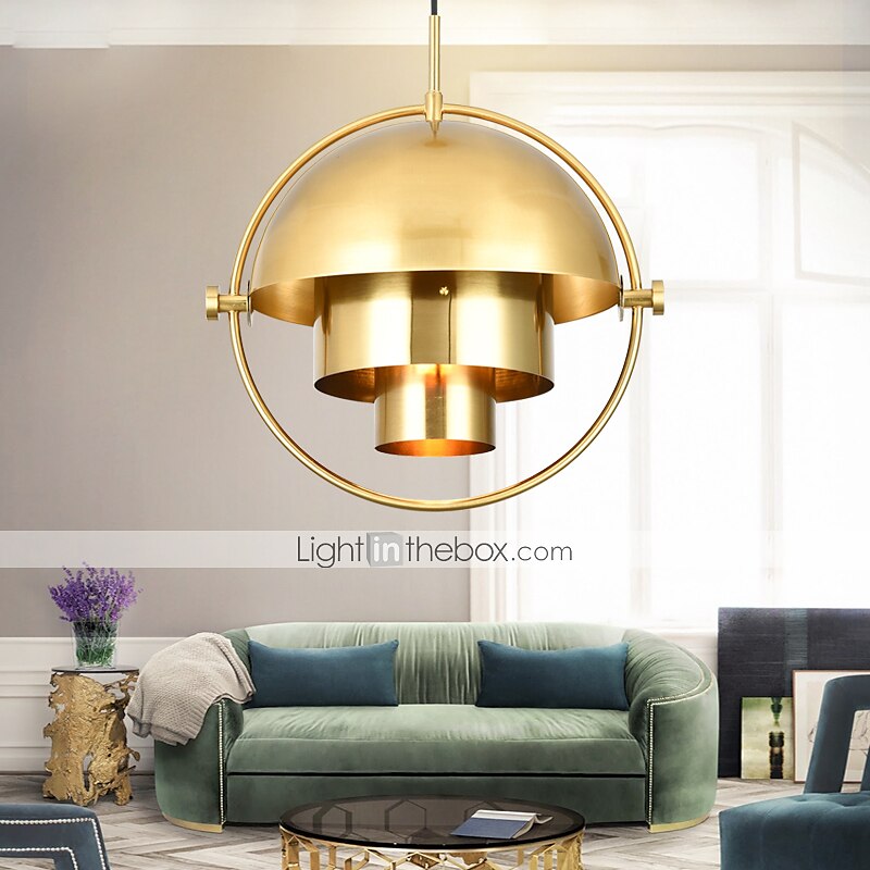lampada a sospensione a led in ottone pendente multi-lite per interni, piccolo lampadario a led regolabile moderno per l'illuminazione del soggiorno di casa del 2025 a $349.99 –P4