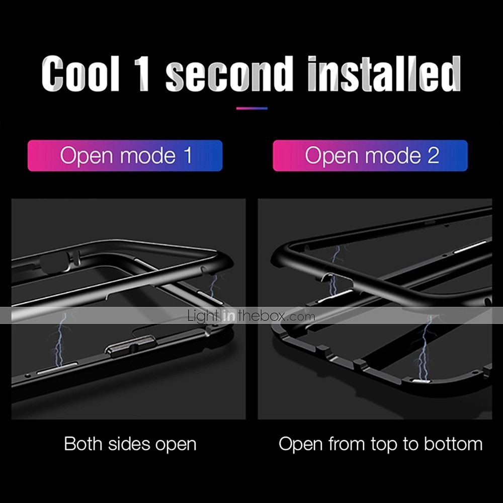 Magnetic Case with Screen Protector for Samsung Galaxy S24 S23 S22 S21 S20 Plus Ultra  A14 A34 A54 A52 Single Sided Glass Fashion Shockproof Solid Colored Tempered Glass Metal Phone Case 2025 - $19.99 –P4