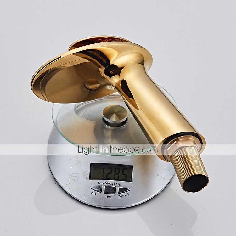 Faucet Set - Waterfall Gold Centerset Single Handle One HoleBath Taps 2025 - $89.99 –P3