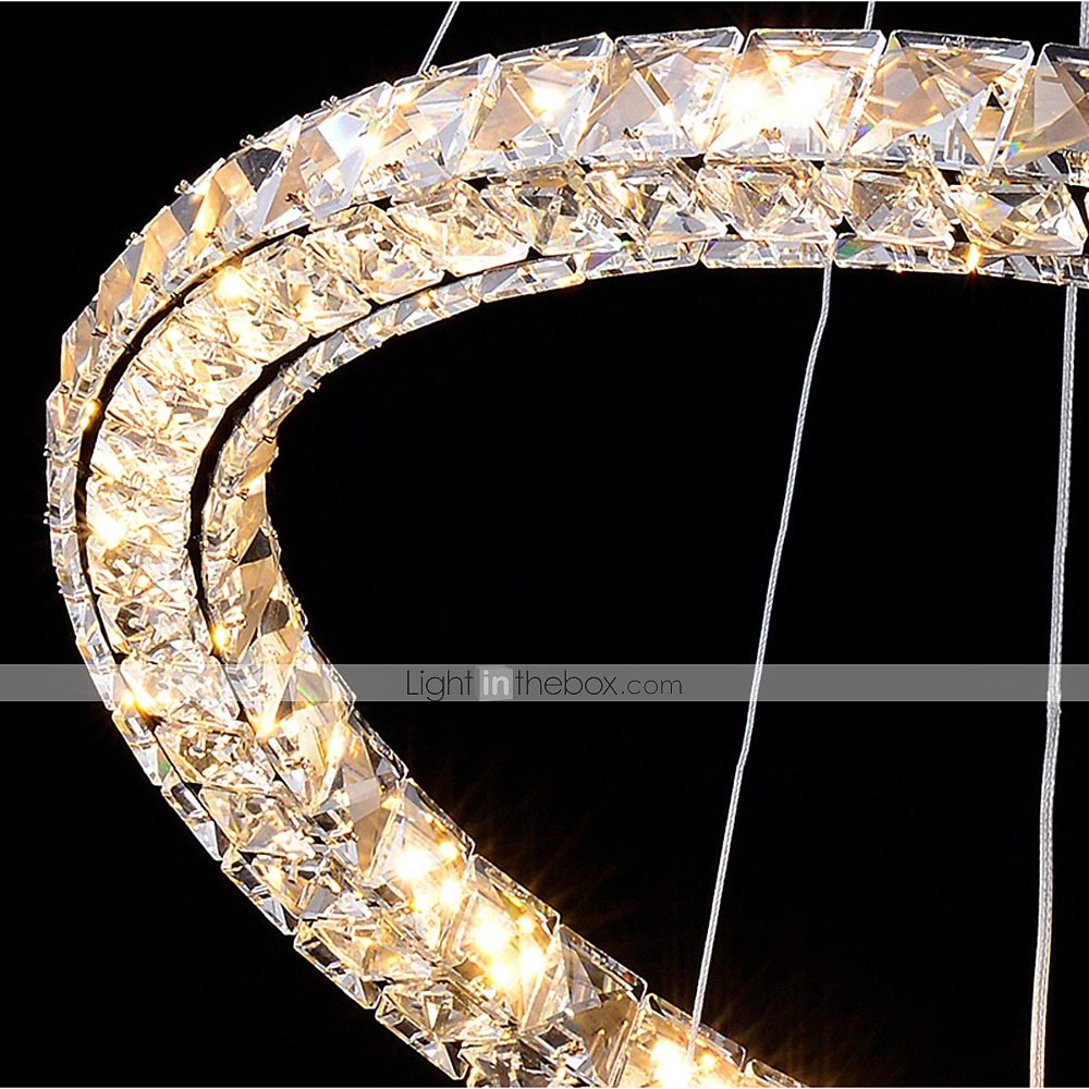 3 anneaux led lustre en cristal luminaires suspendus luminaires suspendus éclairage colgante lampe lustre moderne 110-120v 220-240v de 2025 ? $419.99 –P4