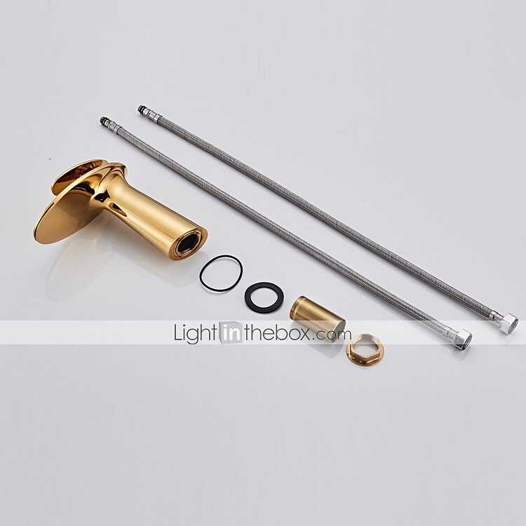 Faucet Set - Waterfall Gold Centerset Single Handle One HoleBath Taps 2025 - $89.99 –P1