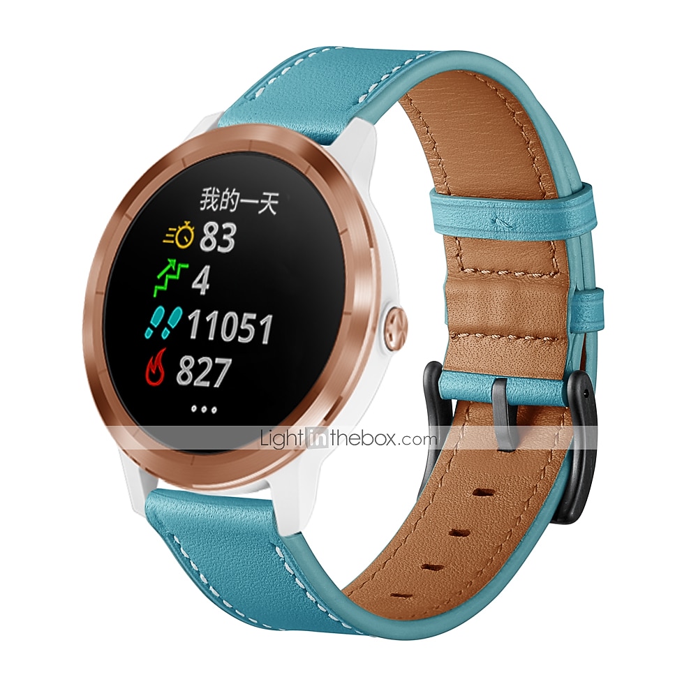 Pásek hodinek pro Garmin Forerunner 265 255 Active 5 Venu 3 2 Plus Vivoactive 4 3 Vivomove Sport Approach S42 S40 20mm 22mm Pravá kůže Výměna, nahrazení Popruh 20mm 22mm Kožená smyčka Náramek 2026 - $15.99 –P9
