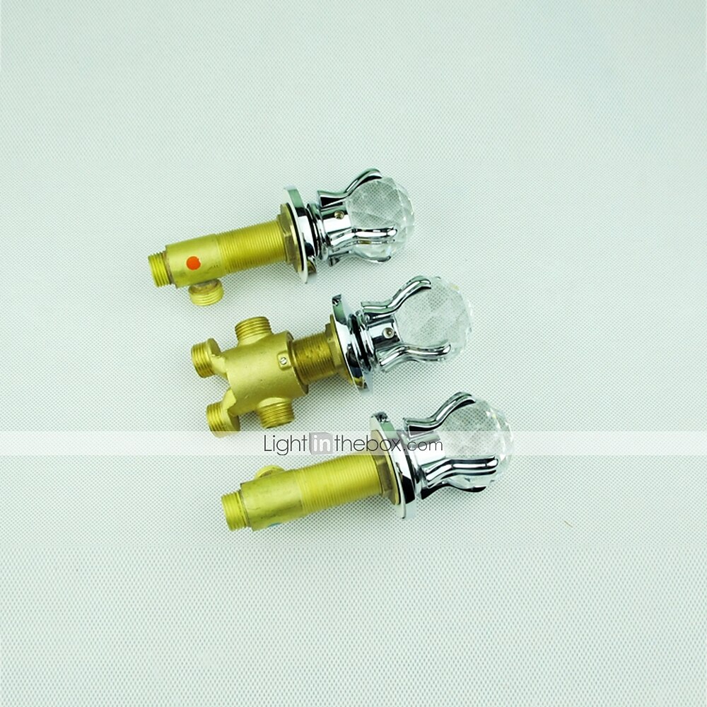 Robinet de baignoire - contemporain Chrome Baignoire romaine Soupape en laiton Bath Shower Mixer Taps de 2025 ? $234.89 –P2