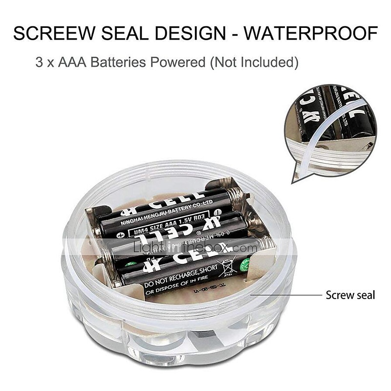 Outdoor Remote Controlled RGB Submersible Light – Waterproof LED Lights Battery Powered for Swimming Pool, Vase, Bowl, Garden, and Party Decoration 1/4/8 pcs 2026 - $10.99 –P2