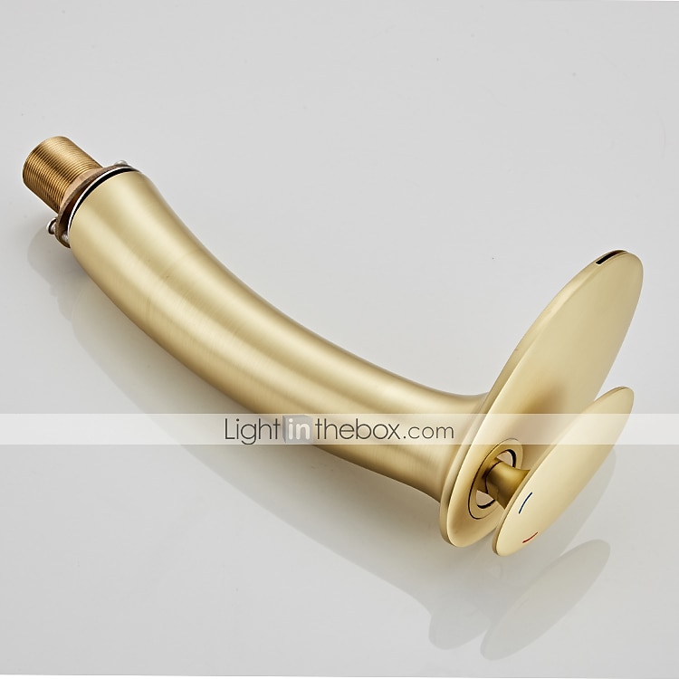 Robinet de lavabo de salle de bain cascade avec tuyau d'alimentation, robinet de lavabo monotrou à poignée unique, mitigeur de lavabo à corps incliné commercial de 2025 ? $129.99 –P3
