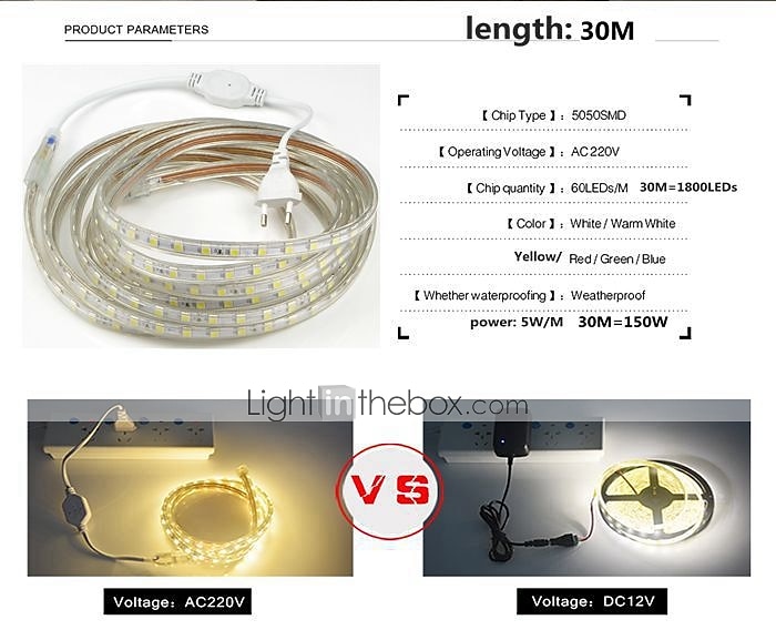 2025年 導かれたストリップライト防水30m98.4fttiktokライト5050smd 1800ledseuプラグ付き暖かい白白赤黄青緑家のダイニングリビングルームバー用の切断可能 コレクション – $32.99 –P13