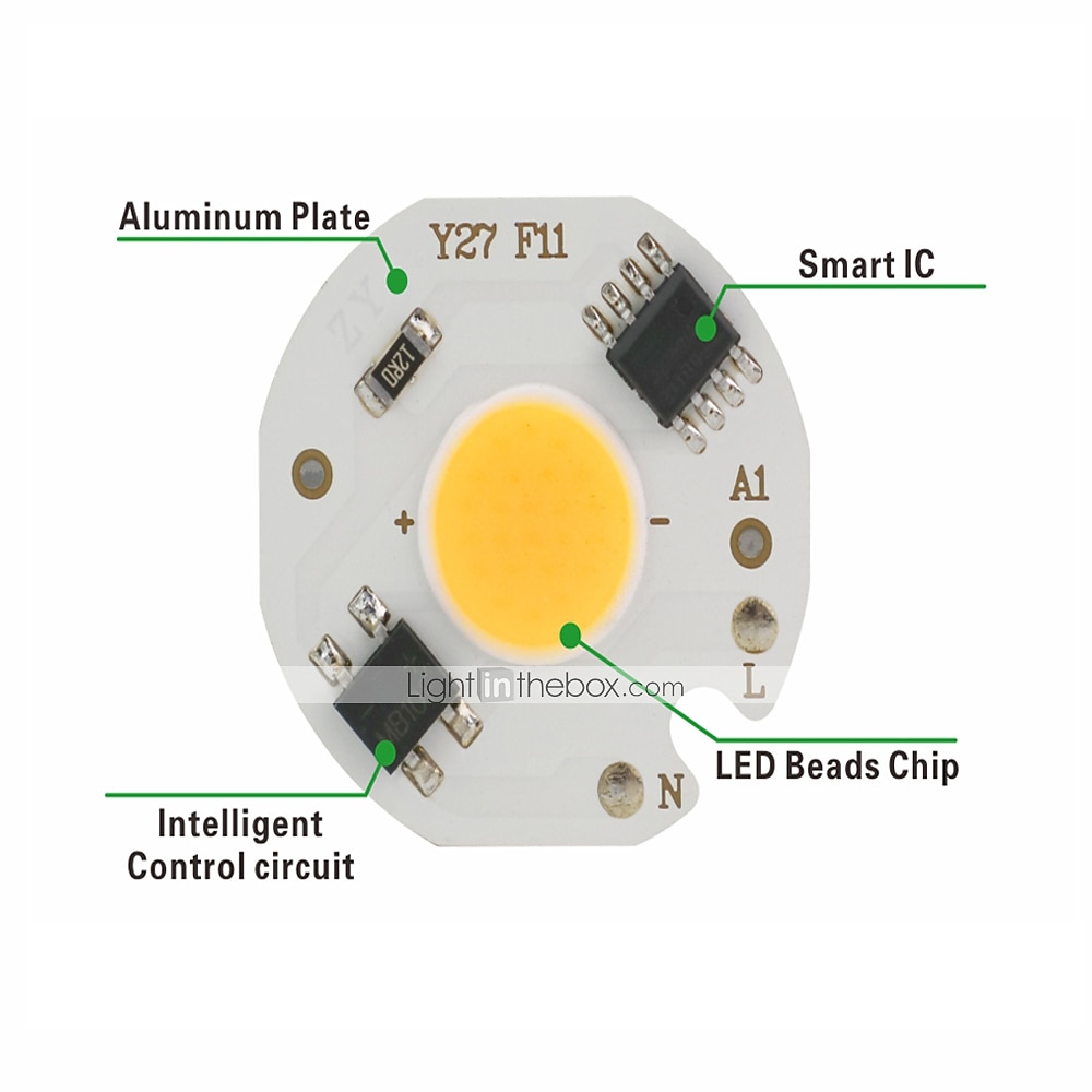 2025年 Led 3ワット5ワット7ワット9ワットcobチップランプ220ボルトスマートic不要ドライバled電球用洪水ライトスポットライトdiy照明コールドホワイトウォームホワイト  コレクション – $8.49 –P3