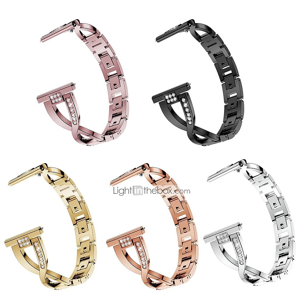 Óraszíj mert Samsung Watch 7/6/5/4 40/44mm, Galaxy Watch 5 Pro 45mm, Galaxy Watch 6/4 Classic 42/46/43/47mm, Watch 3, Active 2, Gear S3 S2 Rozsdamentes acél Csere Szíj 20mm 22mm Bling Diamond Luxus 2025 - $18.99 –P3