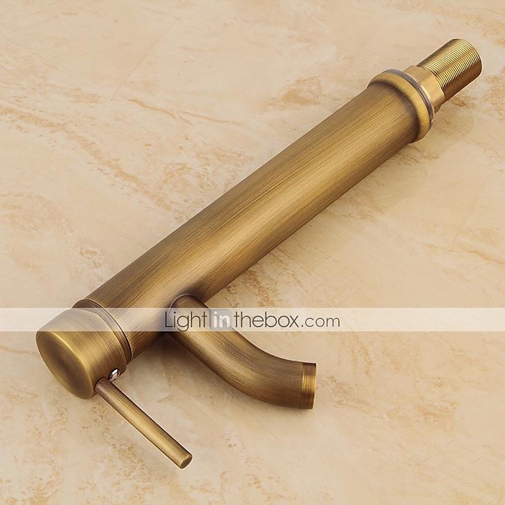 Waschbecken Wasserhahn - klassischer antiker Messing-Centerset Einhand-Einloch-Badarmaturen 2025 - $80.99 –P4