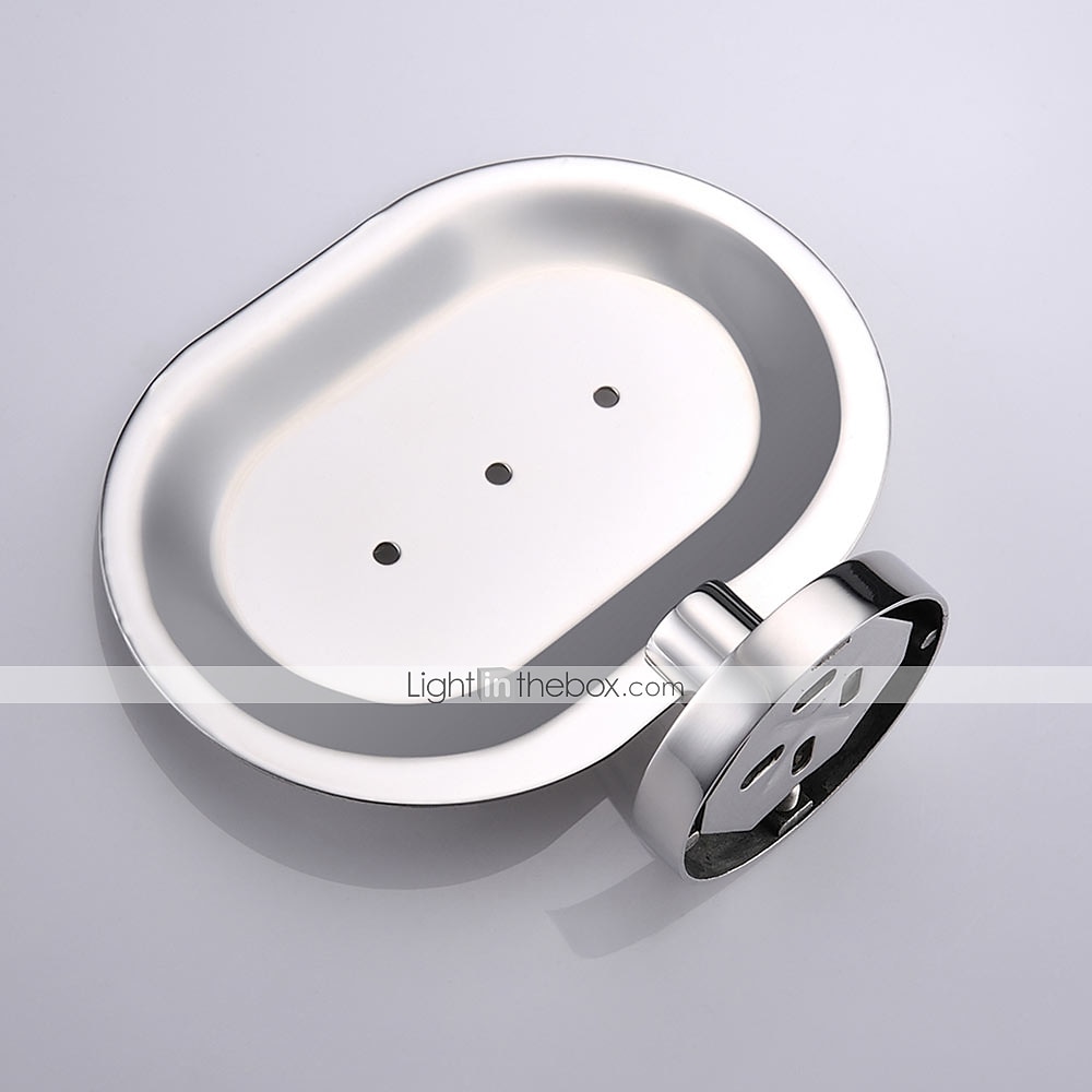 badkamer hardware accessoire handdoek ring/toiletrolhouder/mantel haak/zeepschaal en handdoek houder roestvrij staal wandmontage zilver 2025 - $33.99 –P9