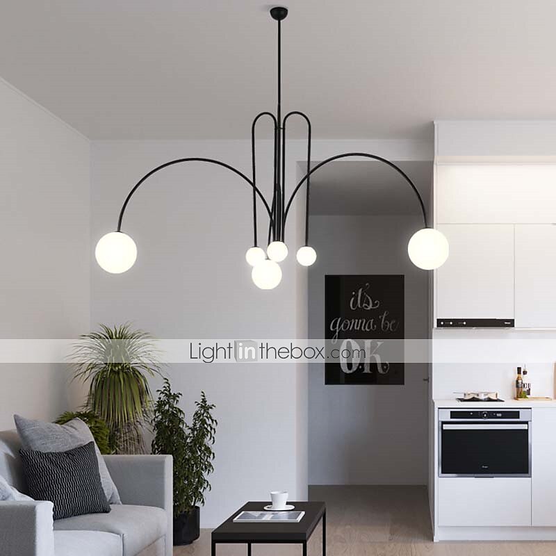 130 cm enkelt design lysekrone metall geometrisk industriell nyhet malt finish kunstnerisk 110-120v 220-240v 2025 - $461.89 –P3