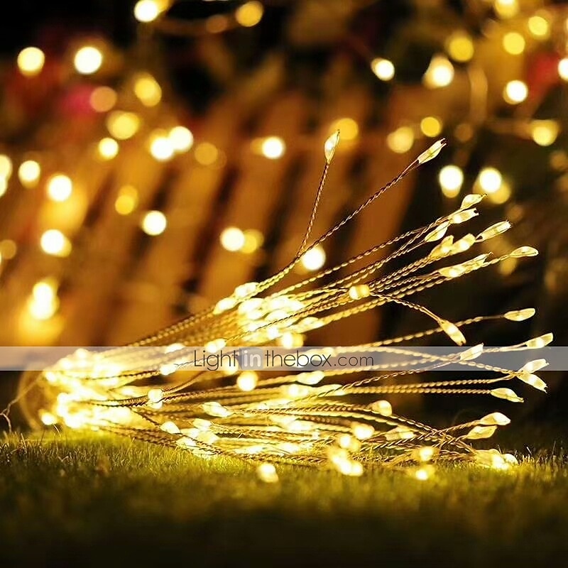 led אורות נצנצים starburst diy חיצוני עמיד למים אורות מחרוזת פיות 8 מצבים עם שלט רחוק למסיבת חתונה עיצוב חדר שינה לחג המולד 4 חבילות 2 חבילות 1 חבילה 2025 - $20.99 –P3