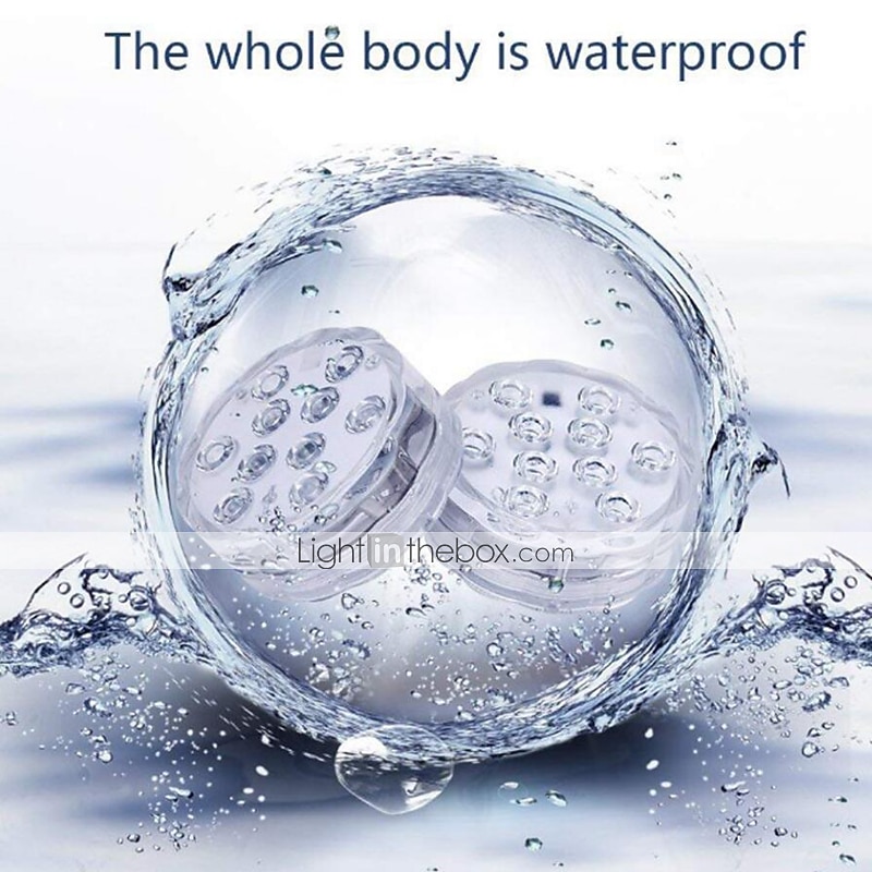 Outdoor Remote Controlled RGB Submersible Light – Waterproof LED Lights Battery Powered for Swimming Pool, Vase, Bowl, Garden, and Party Decoration 1/4/8 pcs 2026 - $10.99 –P5