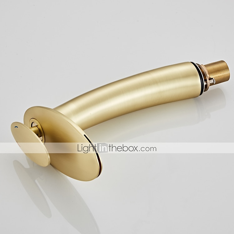 Robinet de lavabo de salle de bain cascade avec tuyau d'alimentation, robinet de lavabo monotrou à poignée unique, mitigeur de lavabo à corps incliné commercial de 2025 ? $129.99 –P2