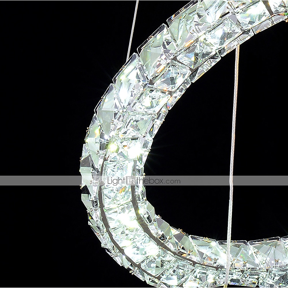 3 anneaux led lustre en cristal luminaires suspendus luminaires suspendus éclairage colgante lampe lustre moderne 110-120v 220-240v de 2025 ? $419.99 –P5