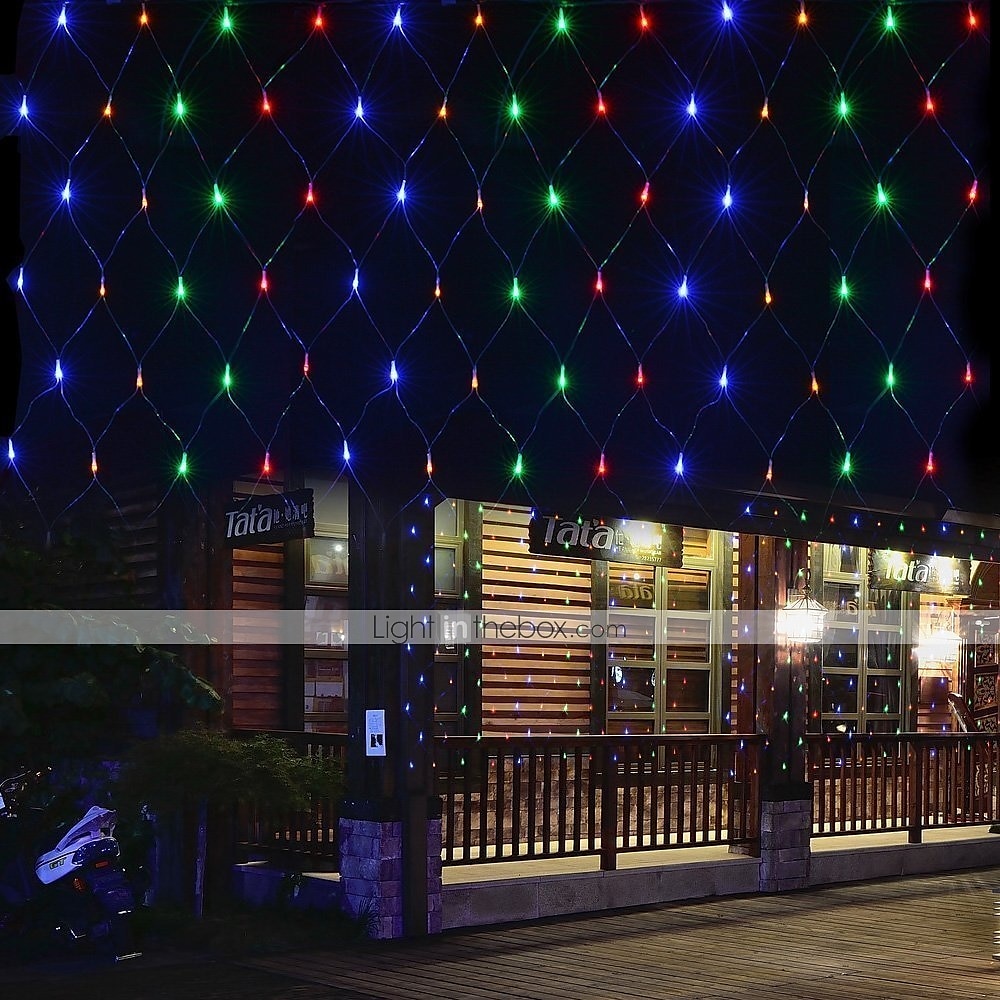 luci nette a led 3m x 2m 200 luci nette a led luci per tende luci rete da pesca bianco caldo bianco blu multicolore albero di natale festa di decorazione della casa viola blu bianco caldo multi del 2025 a $24.99 –P6