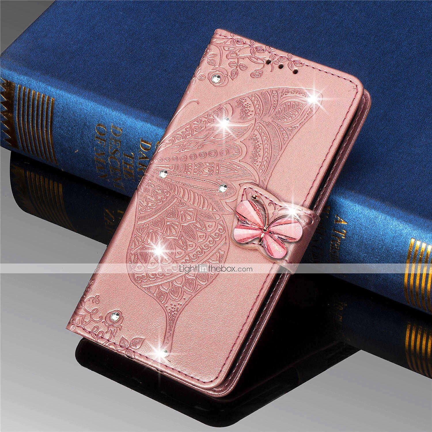 Diamond Buckle Card Slots PU Leather 3D Shockproof Bling Glitter Samsung Galaxy A20e Case Magnetic Closure Wallet Cover Notebook Soft TPU Bumper Protective Cover Skin for Girls Women Blue 