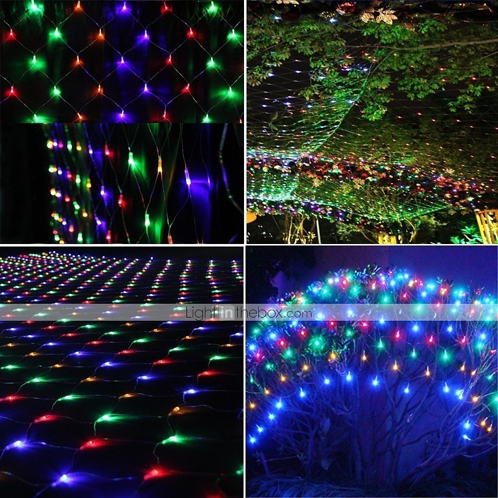 luci nette a led 3m x 2m 200 luci nette a led luci per tende luci rete da pesca bianco caldo bianco blu multicolore albero di natale festa di decorazione della casa viola blu bianco caldo multi del 2025 a $24.99 –P2
