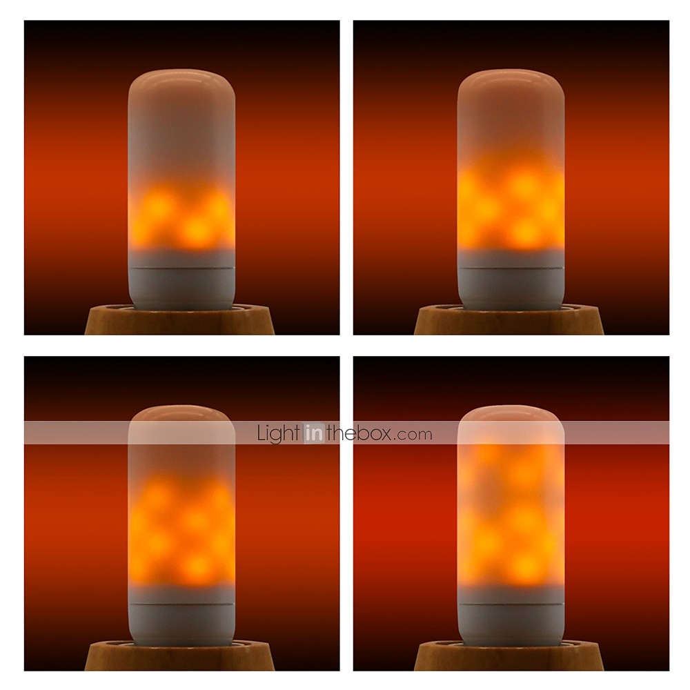Ampoule de feu à effet de flamme LED E26-E27 Base 4 modes avec effet à l'envers Halloween Décoration d'ambiance de Noël 8W AC85-265V de 2025 ? $9.49 –P7
