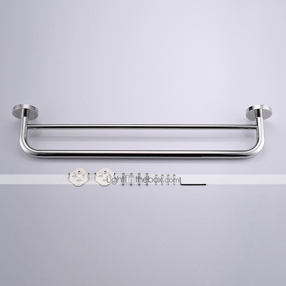 badkamer hardware accessoire handdoek ring/toiletrolhouder/mantel haak/zeepschaal en handdoek houder roestvrij staal wandmontage zilver 2025 - $33.99 –P1