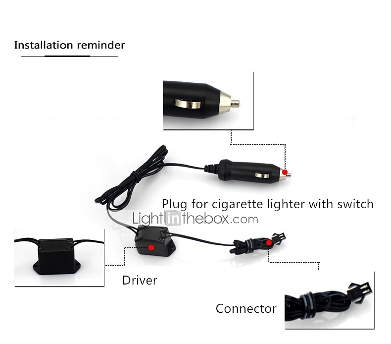 9.8ft 3m auto licht 12v led koude lichten flexibele el neon draad auto lampen op auto koude licht strips lijn interieur decoratie strips lampen lichten flexibele neon 2026 - $13.49 –P6