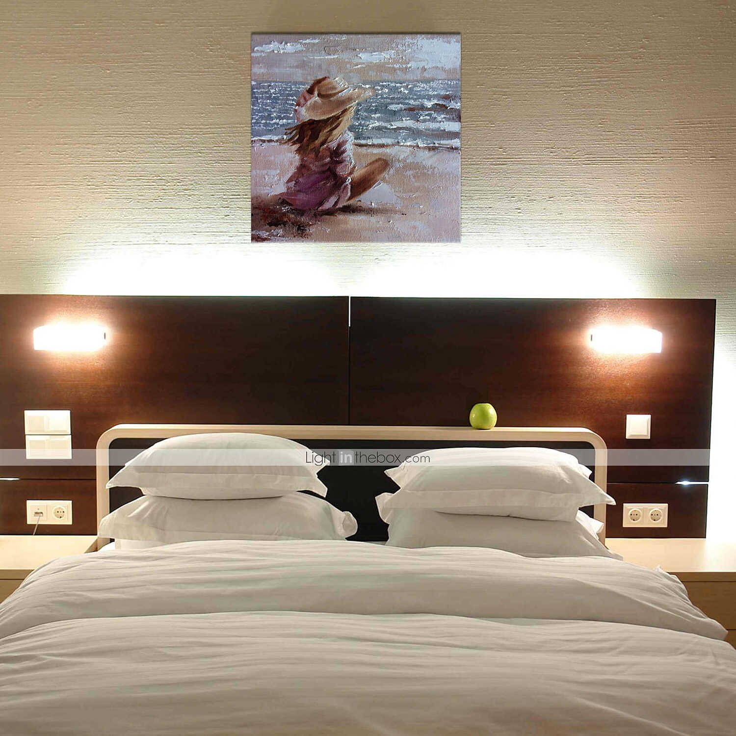 Peinture à l'huile Hang-peint Peint à la main Carré Abstrait Moderne Toile étirée / Toile tendue de 2025 ? $150.99 –P7