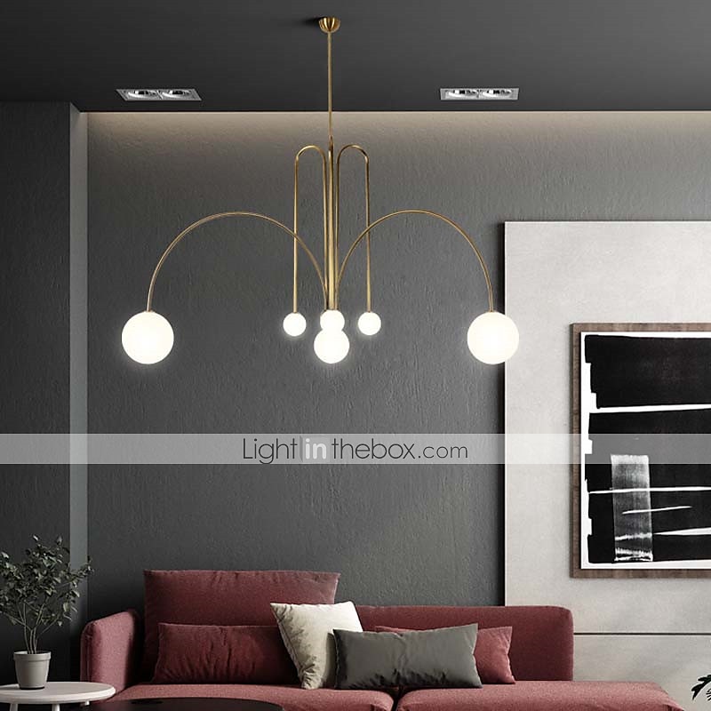 130 cm enkelt design lysekrone metall geometrisk industriell nyhet malt finish kunstnerisk 110-120v 220-240v 2025 - $461.89 –P2