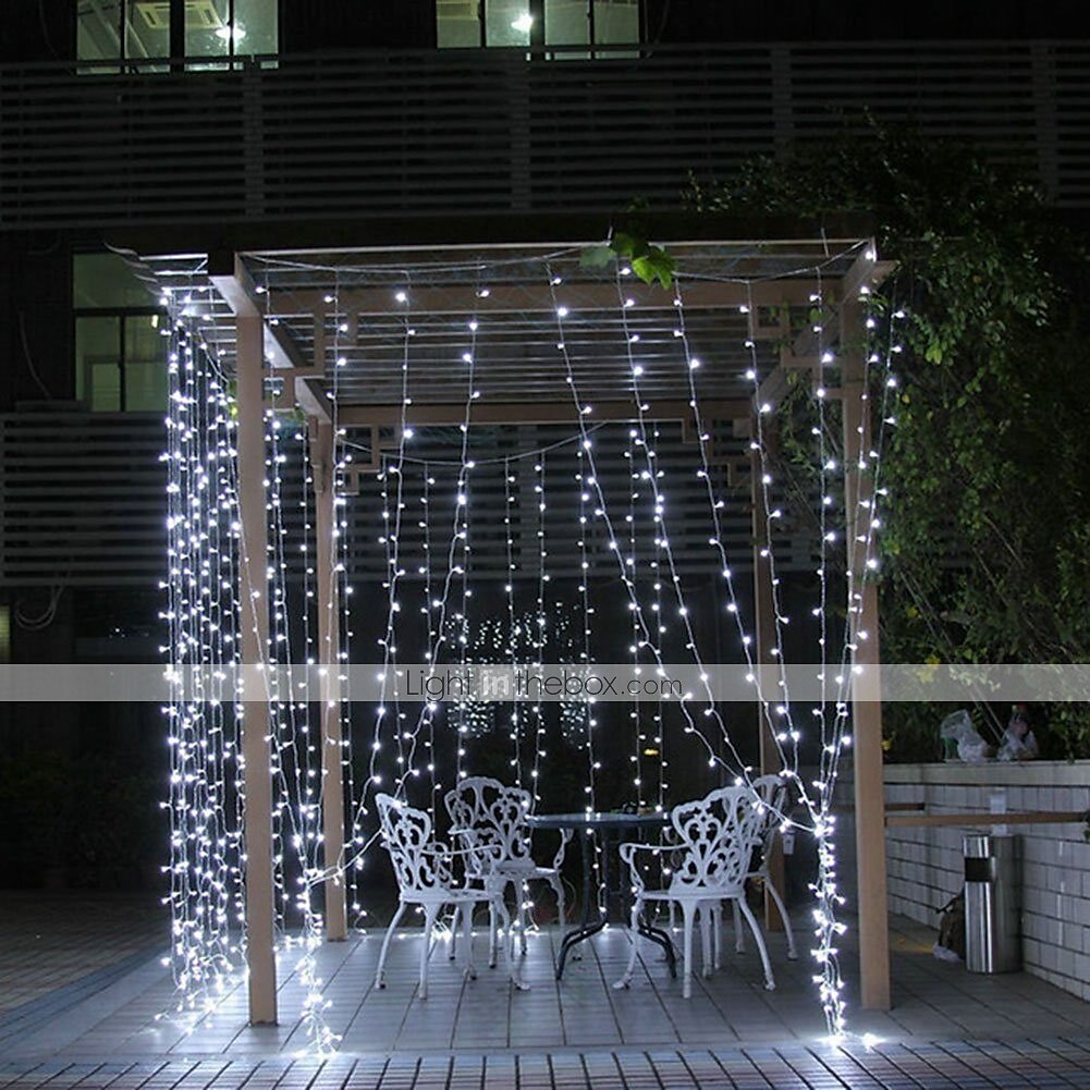 3M أضواء سلسلة 300 المصابيح تراجع LED 1PC أبيض دافئ أبيض أزرق ضد الماء حزب ديكور 220-240 V / قابلة للربط / IP44 2025 - $25.99 –P8
