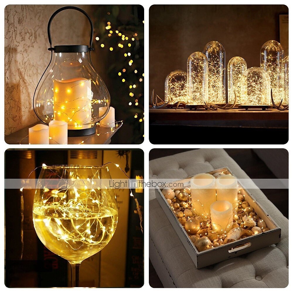 eleganti luci fatate per ricevimenti di nozze plug-in - 10m 100 luci a led usb con 8 modalità, adattatore, telecomando&amp;timer, impermeabile per camera da letto, patio, natale, dormitorio del 2025 a $17.49 –P3