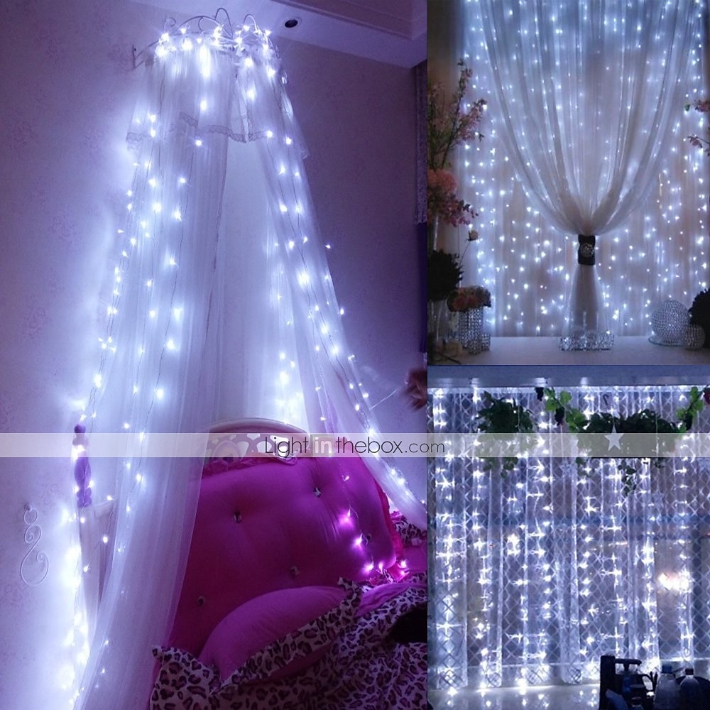 3M أضواء سلسلة 300 المصابيح تراجع LED 1PC أبيض دافئ أبيض أزرق ضد الماء حزب ديكور 220-240 V / قابلة للربط / IP44 2025 - $25.99 –P4